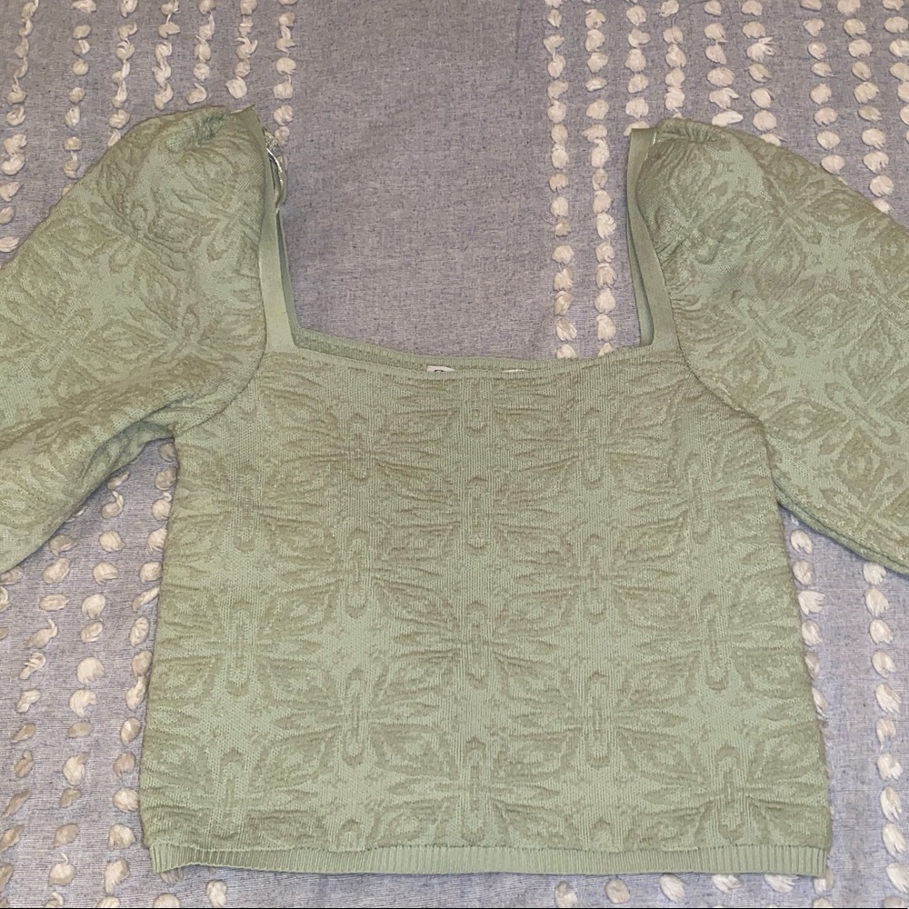 Cropped Jacquard top